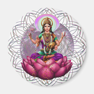 女神のLakshmiの曼荼羅 マグネット