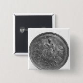 女神を描写する大きいpatera 缶バッジ (正面&裏面)