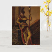 『女神を雇う』グリーティングカード カード (黄色い花)