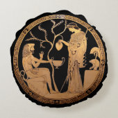 女神アテーナーおよびHeracles ラウンドクッション (裏面)