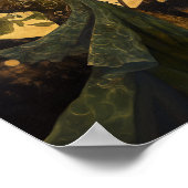 女神アルテミスアールヌーボーギリシャ神話 ポスター (角)