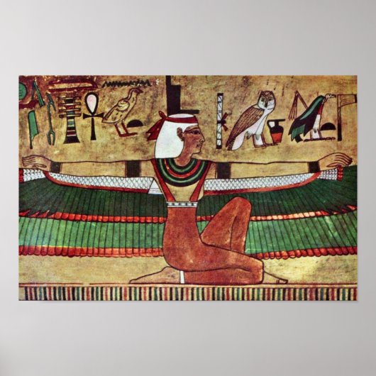 女神イシス、Egyptischer Maler Um 1360 ポスター (正面)