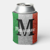 女神イタリアングリッターイタリア国旗の色誕生日 缶クーラー (缶裏面)