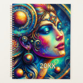 女神カラフルヘッドラウンドジュエリーマーチ –  プランナー手帳 (正面)