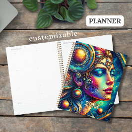 女神カラフルヘッドラウンドジュエリーマーチ –  プランナー手帳