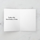 女神カリ挨拶カード サンキューカード (内部)