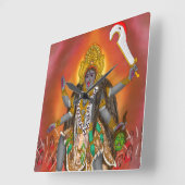 女神カリ時計 スクエア壁時計 (傾斜)