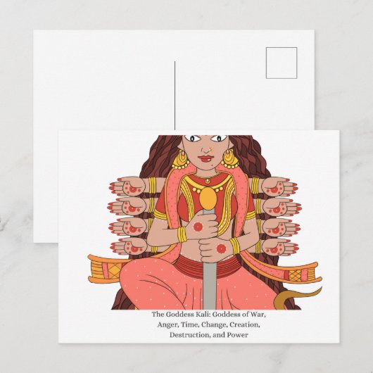 女神カリ ポストカード (正面/裏面)