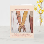 女神カードの手 カード (黄色い花)