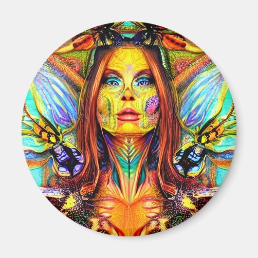 女神ガイア、地球の母 マグネット (正面)