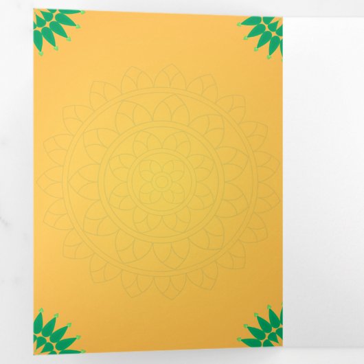 女神ガヤトリデヴィウパナヤナムプログラムテンプレート 三つ折りカード (内部最初)