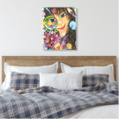 女神ガール(妖精の国魔法のスカイ) キャンバスプリント (インサイチュ (寝室))