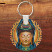 女神クアンインの炎 キーホルダー (正面)