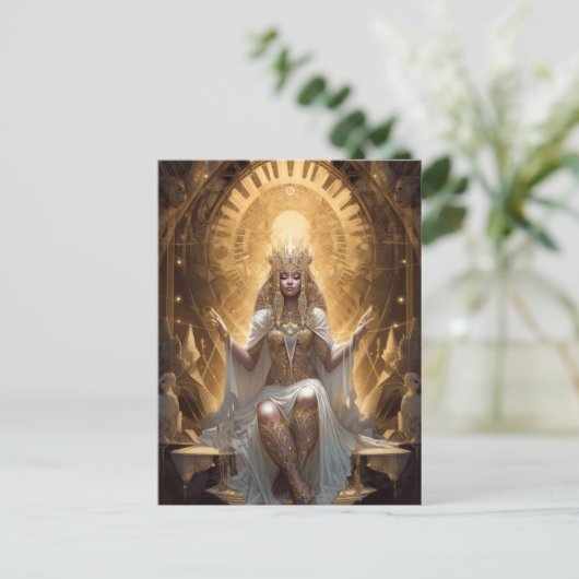 女神クイーンファンタジーアートハガキ ポストカード (スタンド正面)