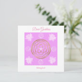 女神グリッド5.25"x 5.25"折り畳みグリーティングカード カード (スタンド正面)