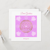 女神グリッド5.25"x 5.25"折り畳みグリーティングカード カード (正面/裏面インサイチュ)