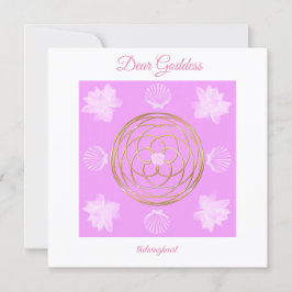 女神グリッド5.25"x 5.25"折り畳みグリーティングカード カード