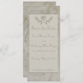 女神ジュノ・ローマのモチーフは日付を保存 招待状 (正面/裏面)