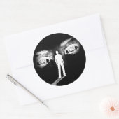 女神ステッカーの目（黒） ラウンドシール (封筒)