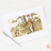 女神ダイアナ 長方形シール (封筒)