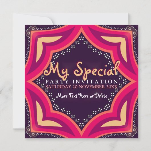 女神ディバスペシャルイベントパーティの招待状 招待状 (正面)