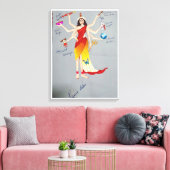 女神ドゥルガを母とする自然 キャンバスプリント (インサイチュ (リビング))