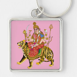 女神ドゥルガスクエアキーチェーン キーホルダー