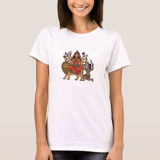 女神ドゥルガー Tシャツ (正面)