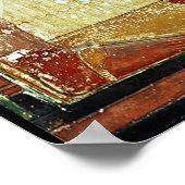 女神ハトールの配置を描いたレリーフ、 浮き彫り ポスター (角)