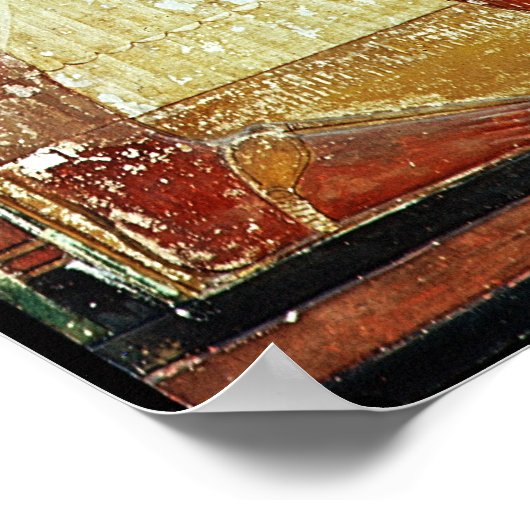 女神ハトールの配置を描いたレリーフ、 浮き彫り ポスター (角)