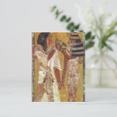 女神ハトールの配置を描いたレリーフ、 浮き彫り ポストカード (スタンド正面)