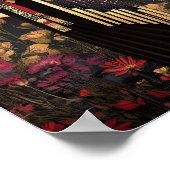 女神ハトール：エジプトフローラフルムーンアート ポスター (角)