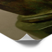 女神バステットを代表する猫の彫像 ポスター (角)