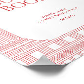 女神パーティーのエレガントなゲストブックサイン ポスター (角)