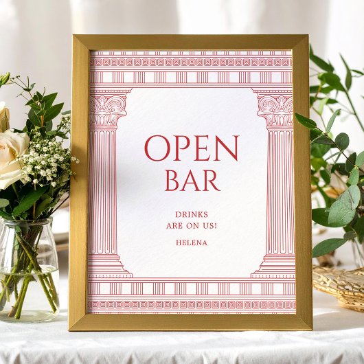 女神パーティーのオープンバー・ポスター ポスター