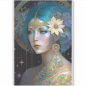 女神ファンタジーアートステッカー シール (正面)