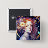女神ファンタジーアートボタン 缶バッジ (正面&裏面)