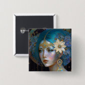 女神ファンタジーアートボタン 缶バッジ (正面&裏面)