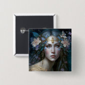 女神ファンタジーアート 缶バッジ (正面&裏面)