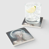 女神ファンタジームーン女神クレセントムーン ストーンコースター (横)