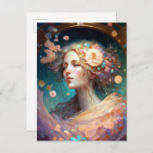 女神ファンタジー絵葉書 ポストカード (正面/裏面)