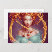 女神フランスの葉書を炒める ポストカード (正面/裏面)