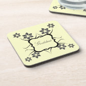 女神フローラコースターセット、ダークグレー コースター (左側)