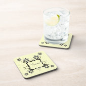 女神フローラコースターセット、ダークグレー コースター (右側)