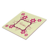 女神フローラタイル、ピンク タイル (側面)