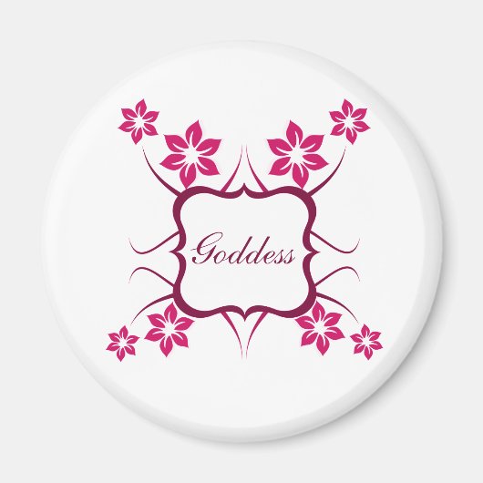 女神フローラマグネット、マゼンタ マグネット (正面)