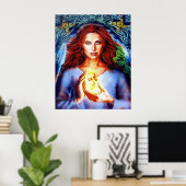 女神ブリジットbyリサアイリス ポスター (ホームオフィス)