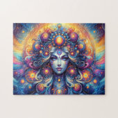 女神ヘッドコズミックヘアブルーアイズ9月 –  ジグソーパズル (横)