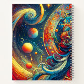 女神ヘッドフローターコイズヘア4月 –  ノートブック (裏面)