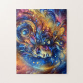 女神ヘッドブルーフェザーの髪威厳がある- ジグソーパズル (縦)